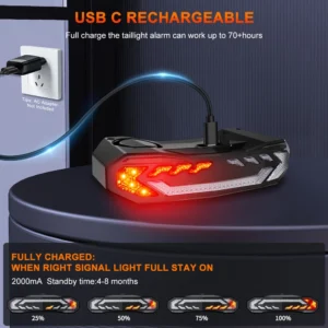 Anti Theft Bike Rear Light Alarm